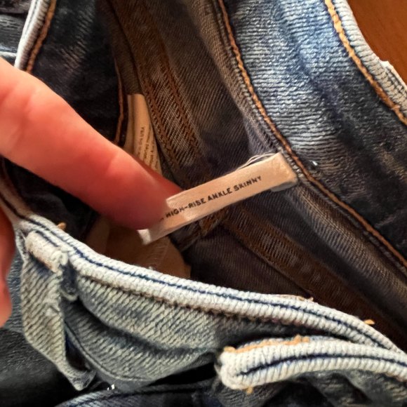 Rag & Bone Nina High Rise Ankle Skinny Distressed Tulsa Wash $225 Size 27 - Picture 6 of 9